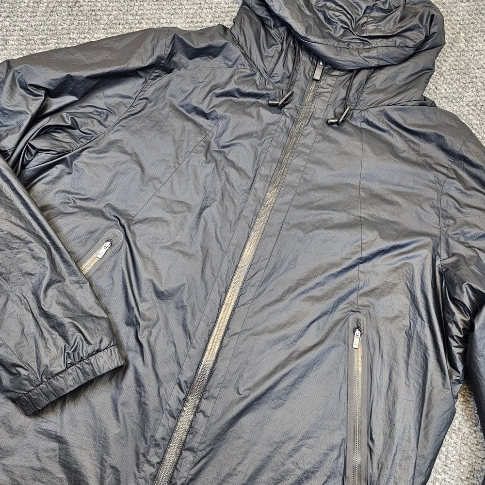 Jordan Primaloft Insulated Hooded Parka Jacket Black Mens XL Ripstop Full Zip